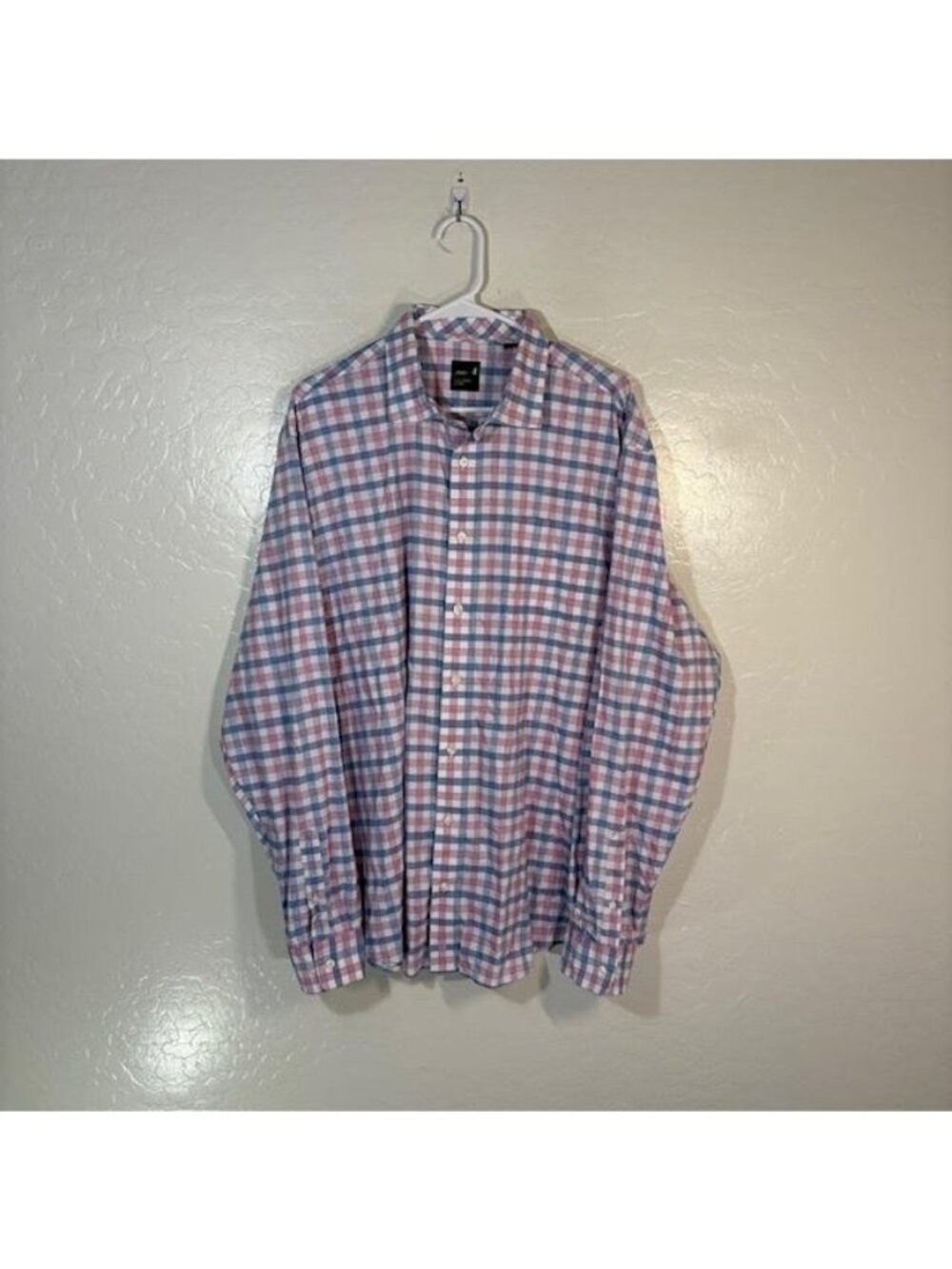 Johnnie-O Performance Shirt Mens 2XL Multi Check Long Sleeve Button Up Stretch
